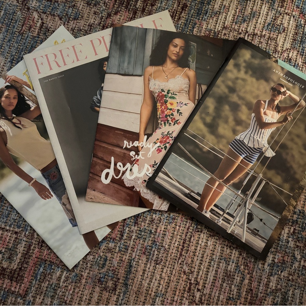 Free People & Anthropologie Fashion Magazines Set
